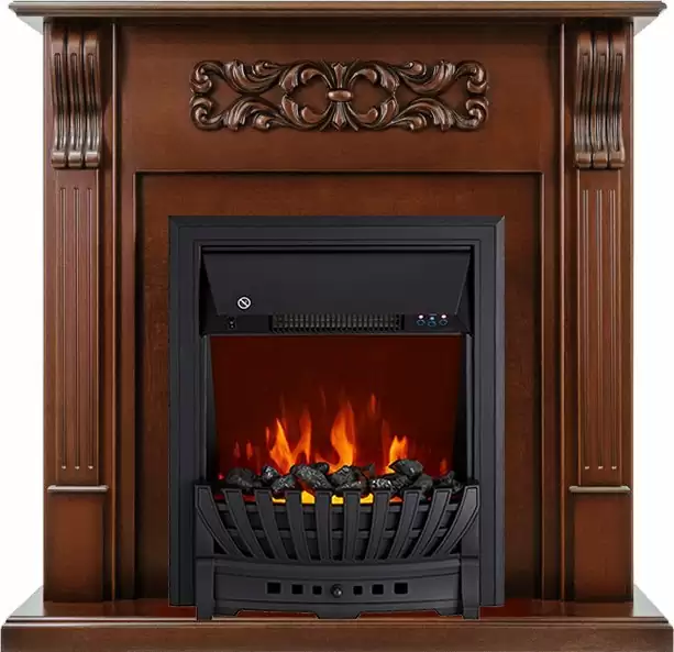 Каминокомплект Royal Flame Venice махагон коричневый антик c очагом Aspen Black