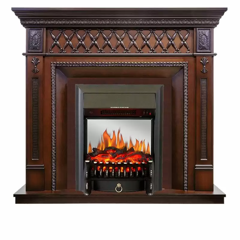 Каминокомплект Royal Flame Alexandria махагон коричневый антик c очагом Fobos FX M Black