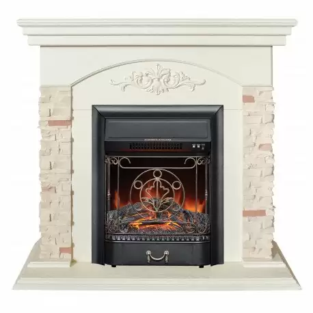 Каминокомплект RealFlame Neapolis WT с очагом Majestic Lux Black S