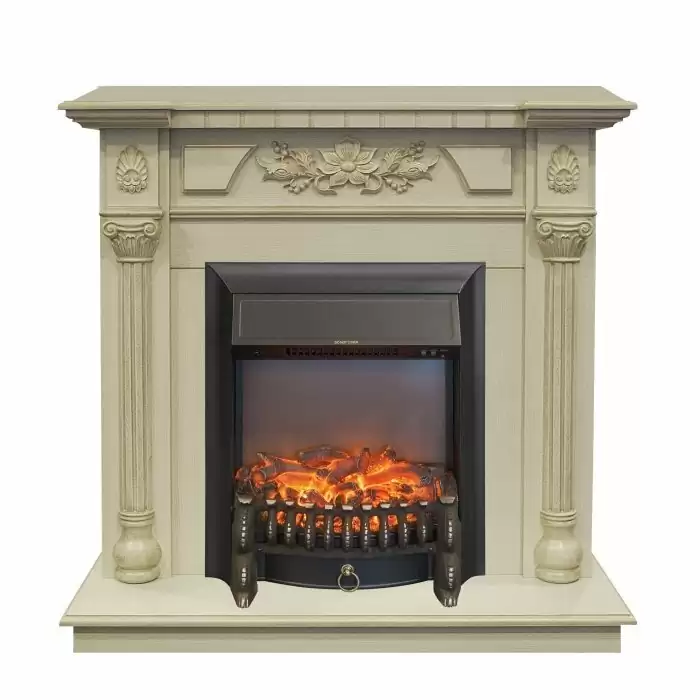 Каминокомплект RealFlame Dacota STD/EUG WT с очагом Fobos Lux Black S