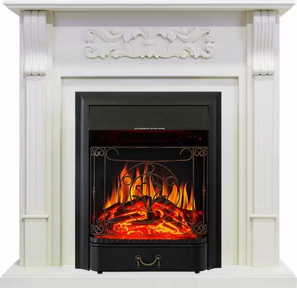 Каминокомплект Royal Flame Venice фактурный белый c очагом Majestic FX Black