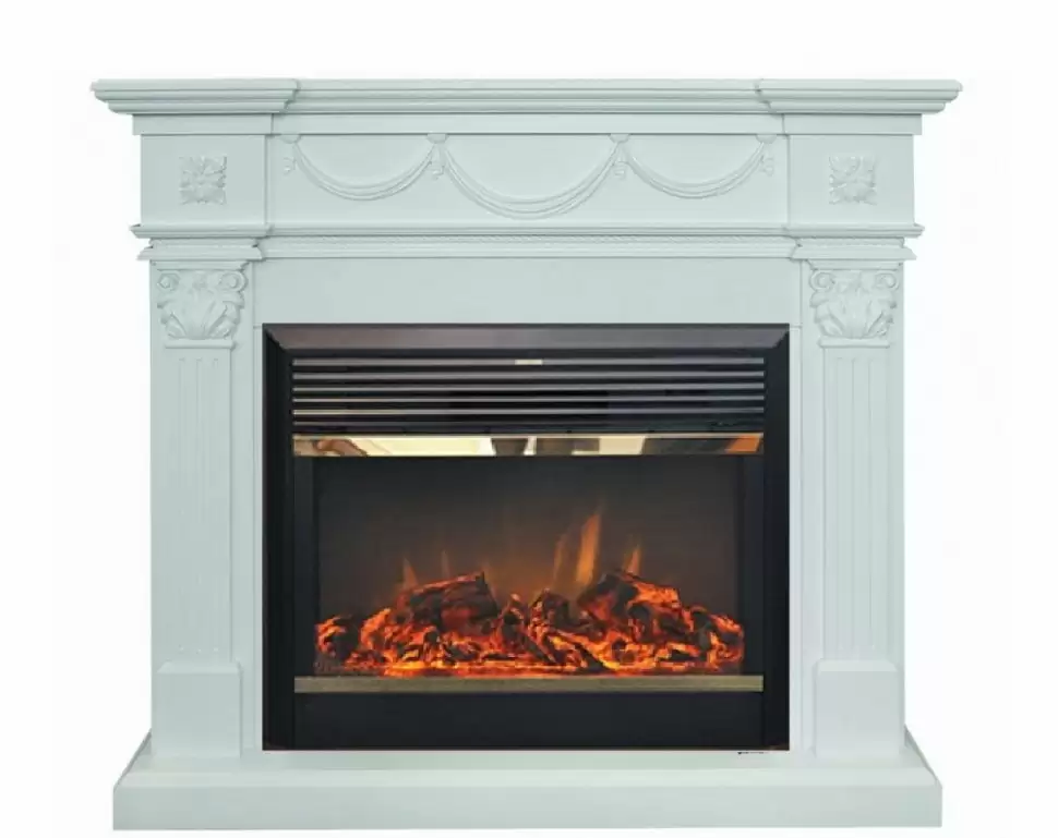 Каминокомплект RealFlame Casablanca 25,5/26 WT с очагом MoonBlaze LUX Brass