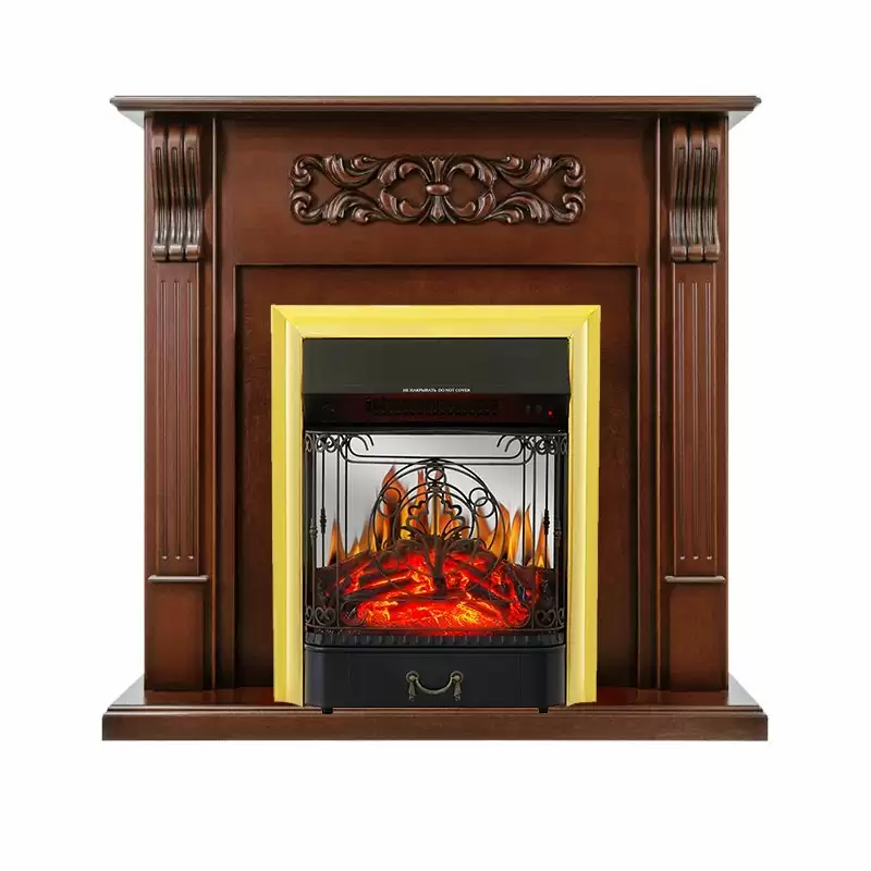 Каминокомплект Royal Flame Venice махагон коричневый антик c очагом Majestic FX M Brass