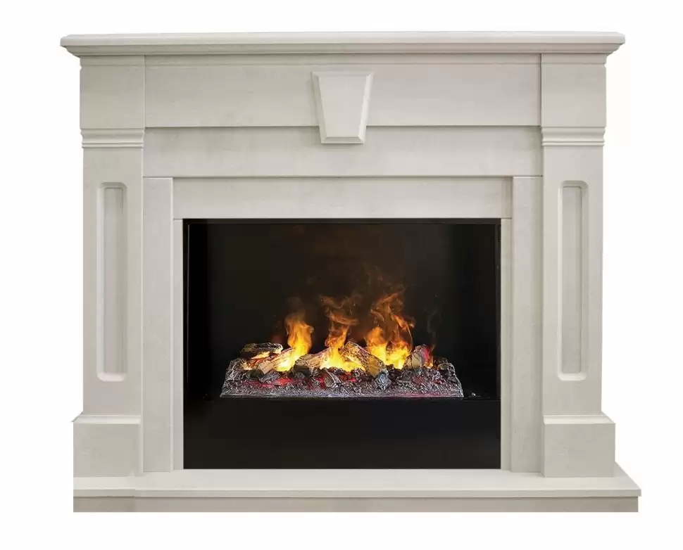 Каминокомплект RealFlame Kellie 25,5/26 WT с очагом 3D Cassette 630 + Black вставка