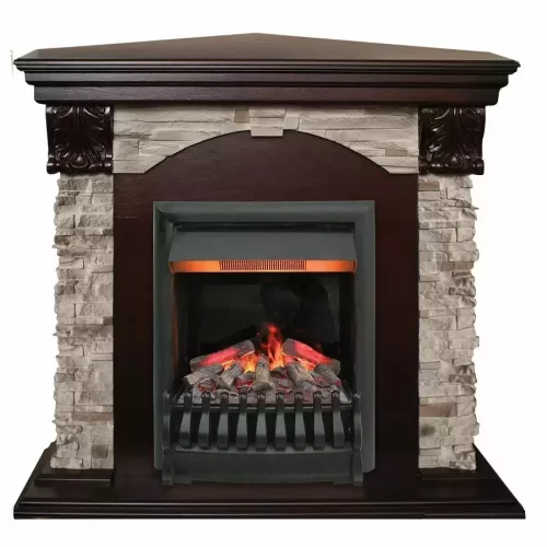 Каминокомплект RealFlame Dublin ROCK Corner STD/EUG AO с очагом 3D Oregan