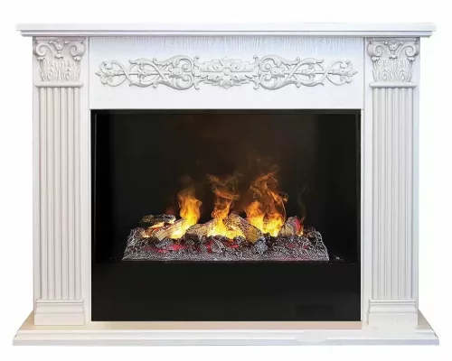 Каминокомплект RealFlame Milton 25,5/26 WT 3D Cassette 630 + Black вставка