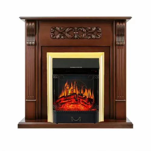 Каминокомплект Royal Flame Venice махагон коричневый антик c очагом Majestic FX Brass
