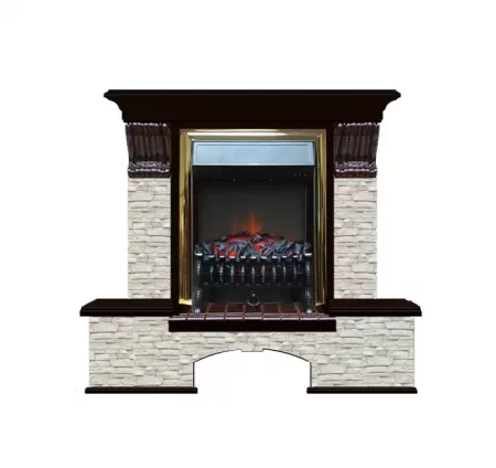Каминокомплект Glenrich Бостон К Грот однотонный (Fobos brass)