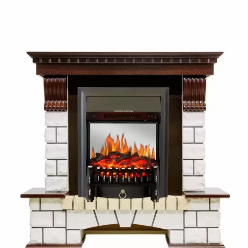 Каминокомплект Royal Flame Pierre Luxe с очагом Fobos FX M Black