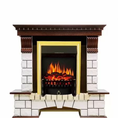 Каминокомплект Royal Flame Pierre Luxe с очагом Fobos FX Brass
