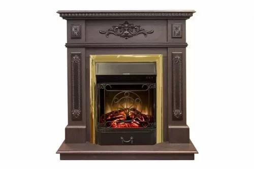 Каминокомплект RealFlame Lilian STD/EUG DN с очагом Majestic Lux Brass S