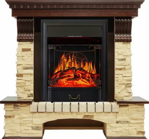Каминокомплект Royal Flame Pierre Luxe сланец с очагом Majestic FX Black