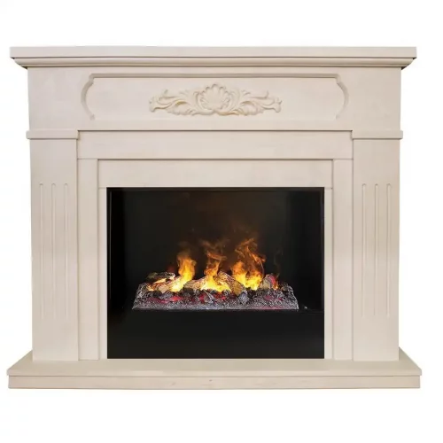 Каминокомплект RealFlame Malta 25,5/26 WT 3D Cassette 630 + Black вставка