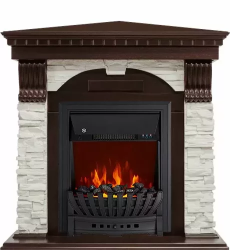 Каминокомплект Royal Flame Dublin угловой с очагом Aspen Black