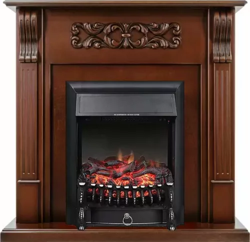 Каминокомплект Royal Flame Venice махагон коричневый антик c очагом Fobos FX Black