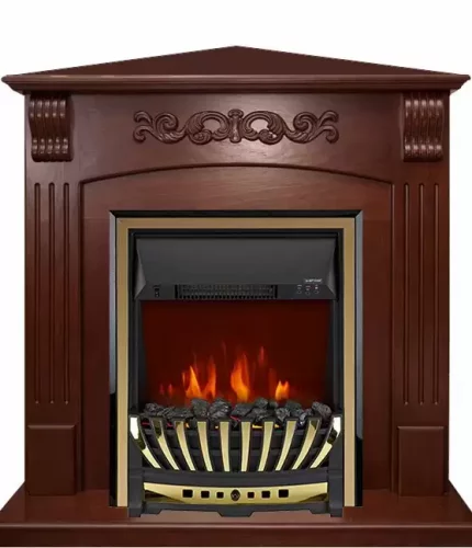 Каминокомплект Royal Flame Sorrento угловой c очагом Aspen Brass