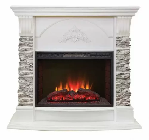Каминокомплект RealFlame Athena GR STD/EUG/25/24 WT с очагом Irvine 24