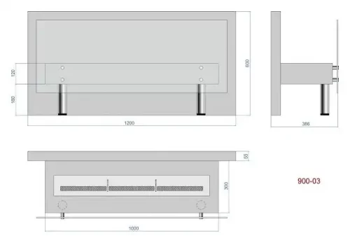 Напольный биокамин Lux Fire Консул 3 1200 БКН-К3-1200