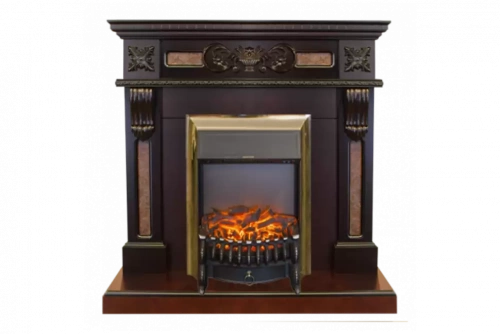 Каминокомплект RealFlame Corsica STD/EUG AO с очагом Majestic Lux Brass S