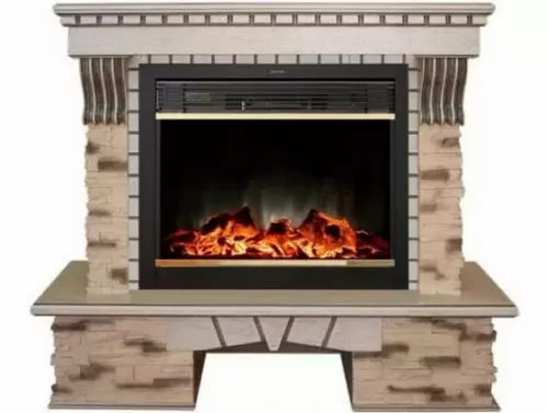 Каминокомплект RealFlame Sorento 25,5 с очагом MoonBlaze S LUX Brass