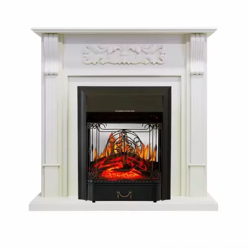 Каминокомплект Royal Flame Venice фактурный белый c очагом Majestic FX M Black