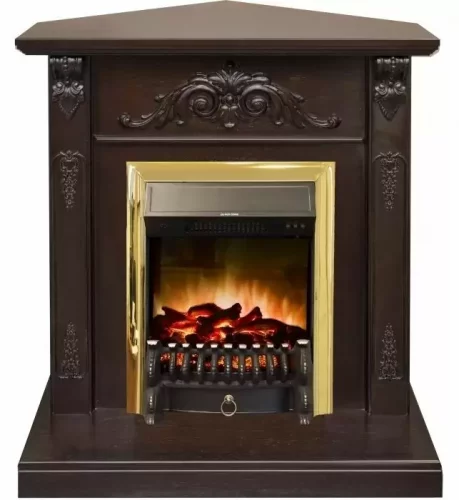 Каминокомплект RealFlame Anita corner STD/EUG AO с очагом Fobos Lux Brass S