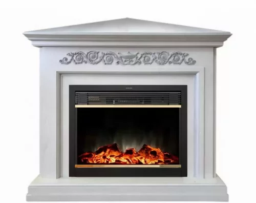 Каминокомплект RealFlame Leticia Corner 26 WT с очагом MoonBlaze LUX Brass