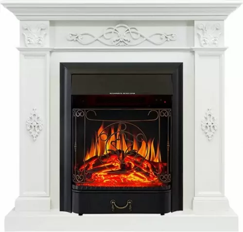 Каминокомплект Royal Flame Derby белый дуб с очагом Majestic FX Black