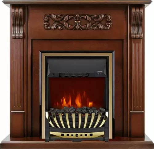 Каминокомплект Royal Flame Venice махагон коричневый антик c очагом Aspen Brass