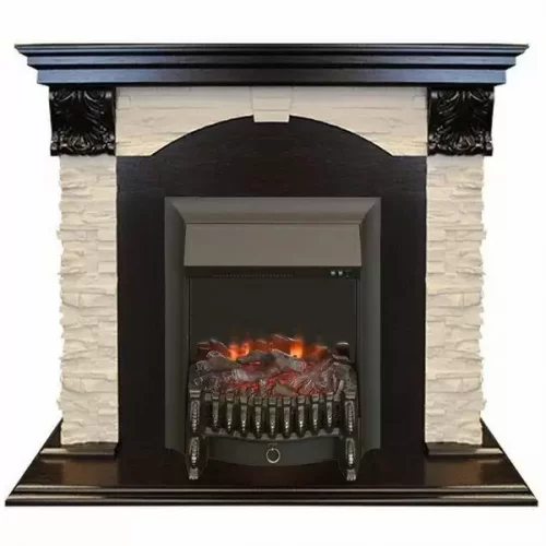 Каминокомплект RealFlame Dublin LUX  STD/EUG DN с очагом Fobos s Lux Black/Brass