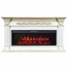 Каминокомплект Interflame Елизавета белый с золотой патиной с очагом FreeSpace 50 LED FX QZ