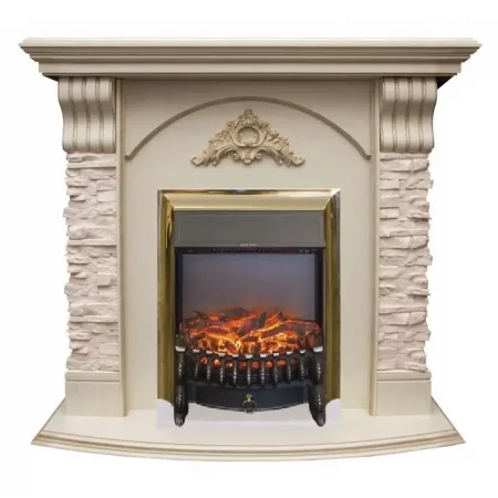 Каминокомплект RealFlame Athena STD/EUG с очагом Fobos s Lux Black/Brass