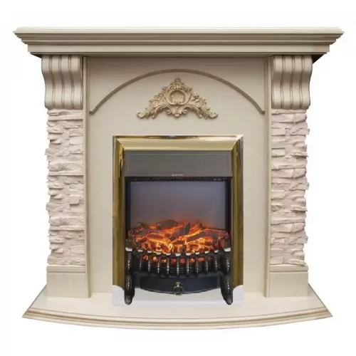 Каминокомплект RealFlame Athena STD/EUG с очагом Fobos s Lux Black/Brass