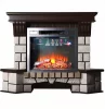 Каминокомплект Interflame Экстер угловой темный дуб с очагом Sirius 30 LED FX Black