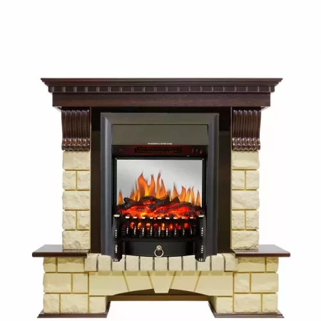 Каминокомплект Royal Flame Pierre Luxe шампань с очагом Fobos FX M Black