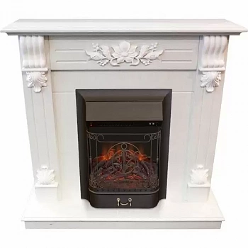 Каминокомплект RealFlame Ottawa STD/EUG WT с очагом Majestic Lux Black S