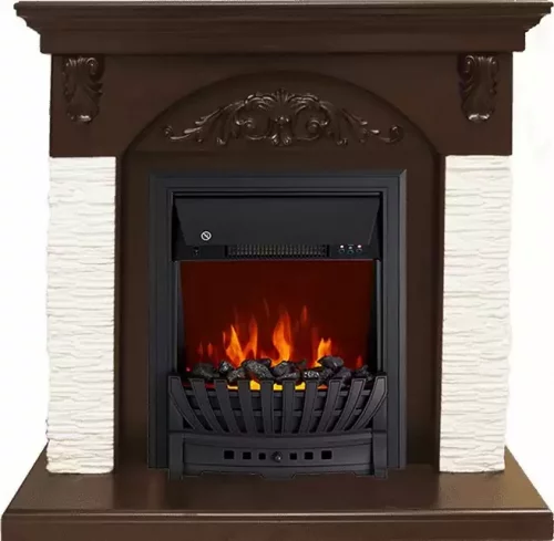 Каминокомплект Royal Flame Bern мелкий сланец белый с очагом Aspen Black