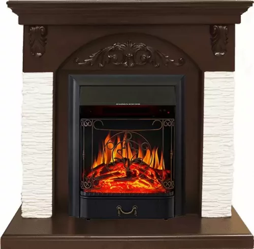 Каминокомплект Royal Flame Bern мелкий сланец белый с очагом Majestic FX Black