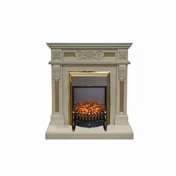 Каминокомплект RealFlame Corsica STD/EUG WT с очагом Fobos Lux Brass S
