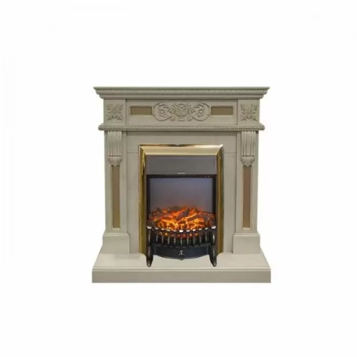 Каминокомплект RealFlame Corsica STD/EUG WT с очагом Fobos Lux Brass S