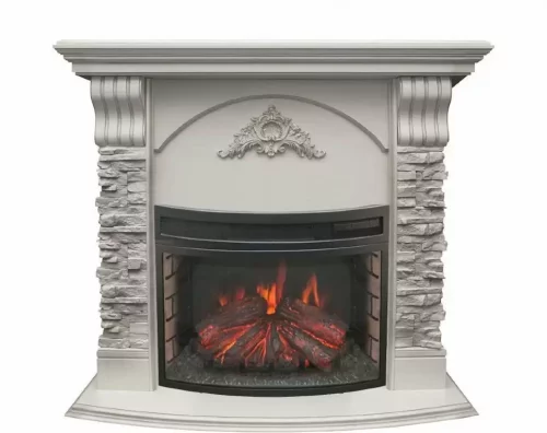 Каминокомплект RealFlame Athena GR STD/EUG/25/25'5 WT с очагом Firefield 25 S IR