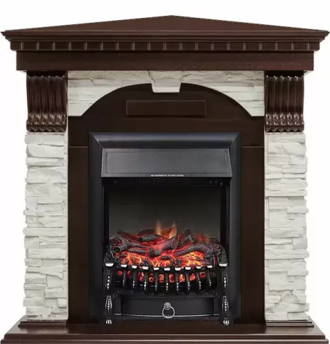 Каминокомплект Royal Flame Dublin угловой с очагом Fobos FX Brass
