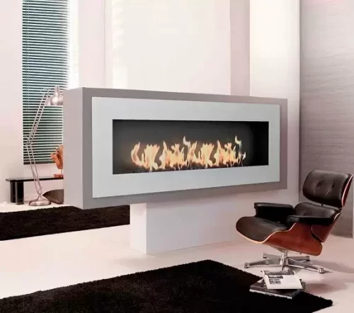 Биокамин Zefire Elliot 1800 c белой рамкой