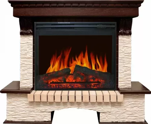 Каминокомплект Royal Flame Pierre Luxe мелкий сланец бежевый c очагом Jupiter FX New