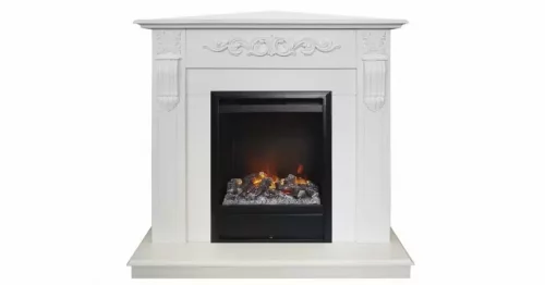 Каминокомплект RealFlame Dominica Corner STD/EUG WT с очагом 3D Olympic