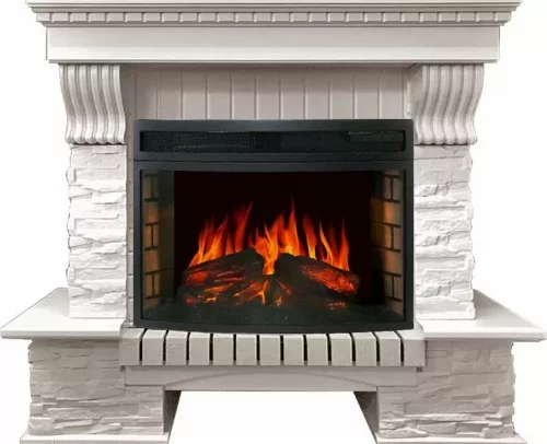 Каминокомплект Royal Flame Pierre Luxe сланец белый c очагом Dioramic 25 FX