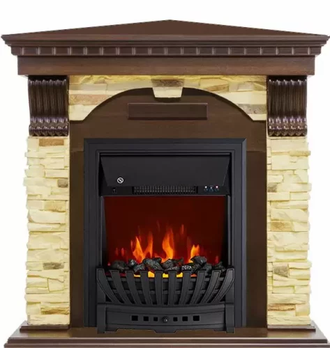 Каминокомплект Royal Flame Dublin угловой с очагом Aspen Black