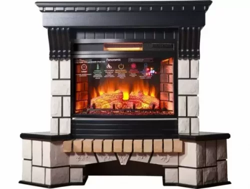 Каминокомплект Interflame Exter угловой под очаг Panoramic 06 25 LED FX