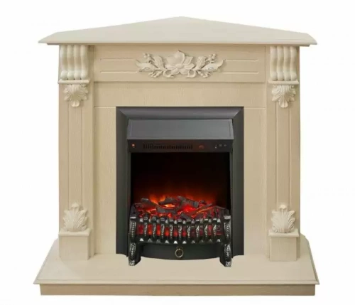 Каминокомплект RealFlame Ottawa corner STD/EUG WT с очагом Fobos Lux Black S