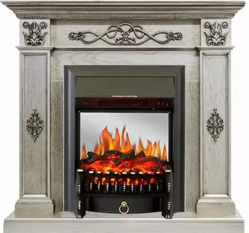 Каминокомплект Royal Flame Derby old silver с очагом Fobos FX M Black